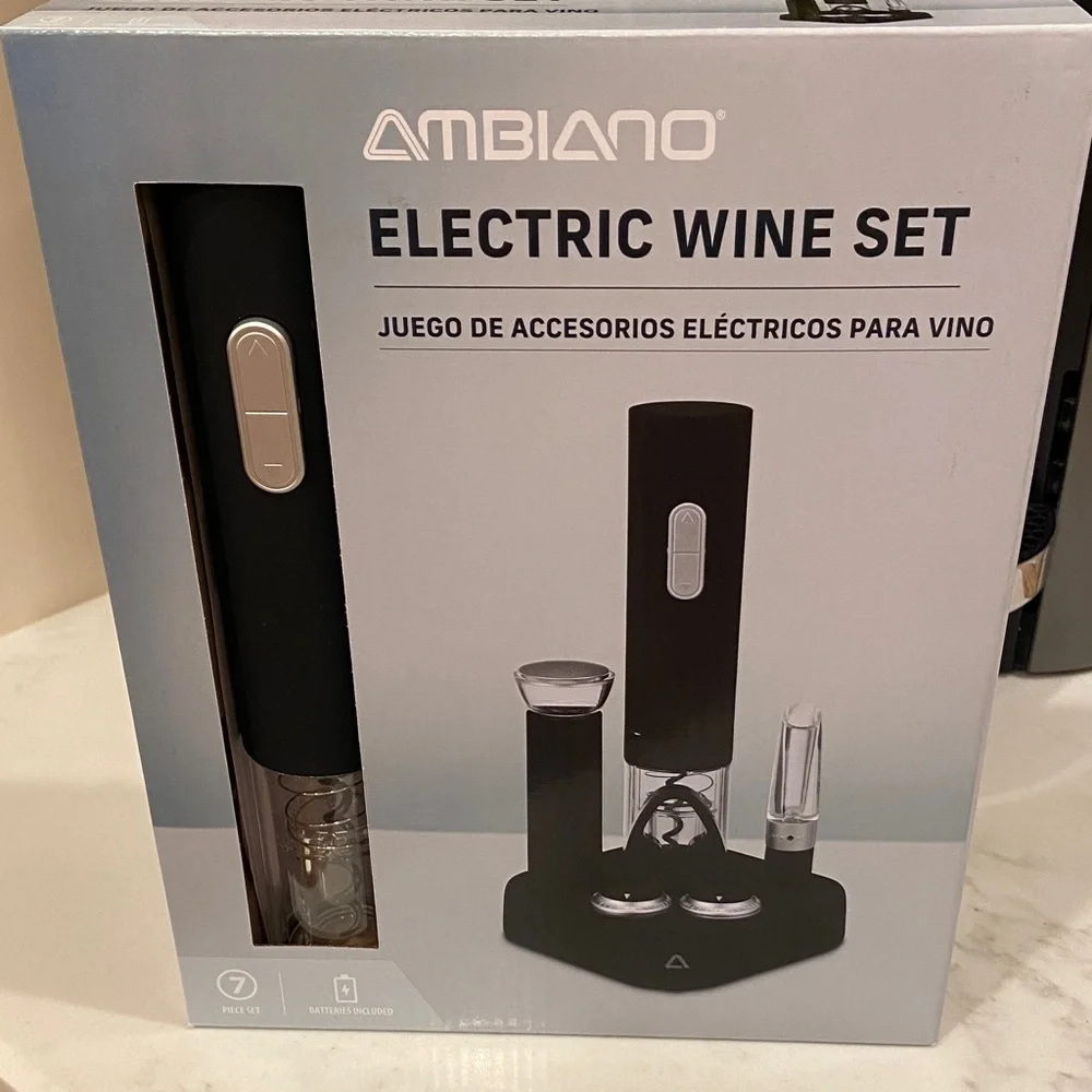 Ambiano Electric Wine Set - Black new